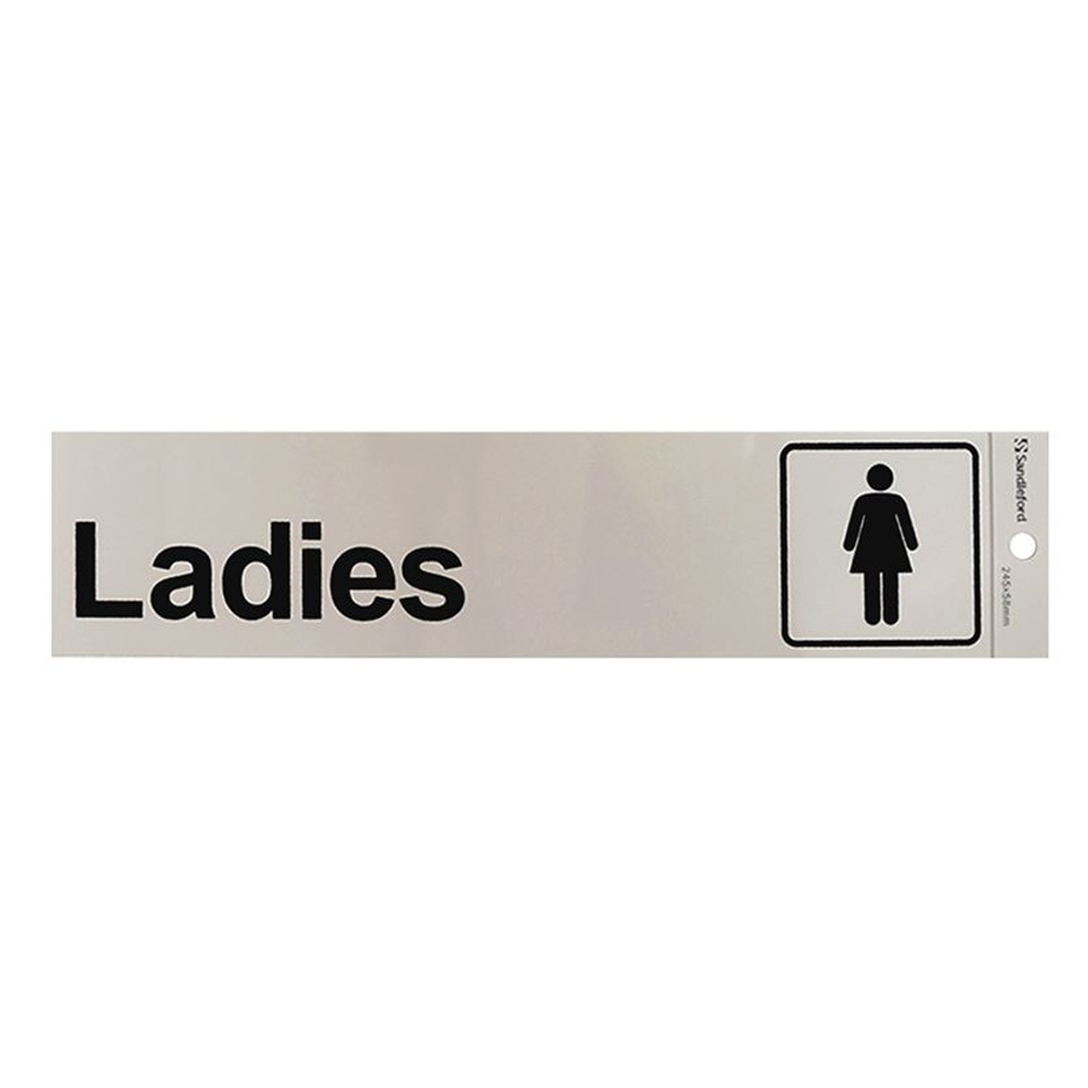 Sandleford "Ladies with Symbol" 245x58mm Self Adhesive Sign