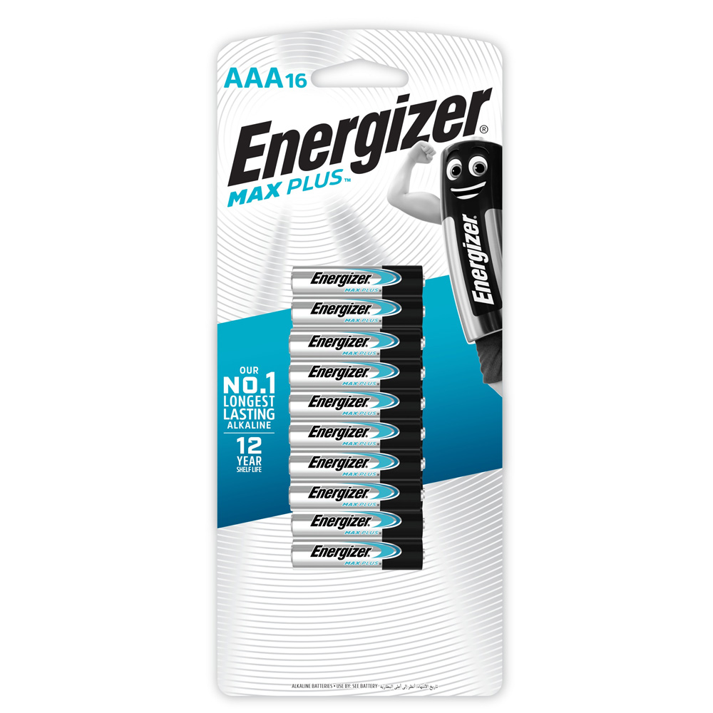 Energizer Max Plus AAA Batteries EP92HP16 16Pk