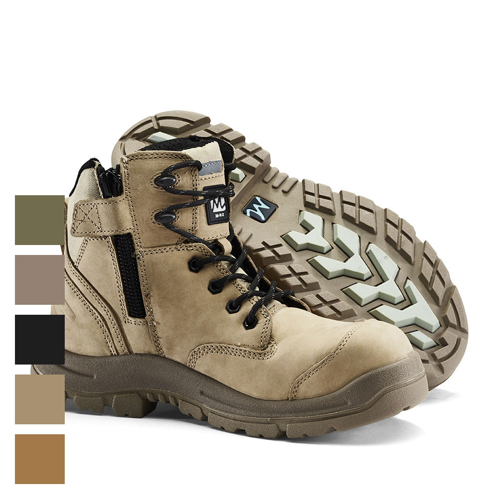 M.R.X. Tyson Zip Sided Lace Up Safety Boots