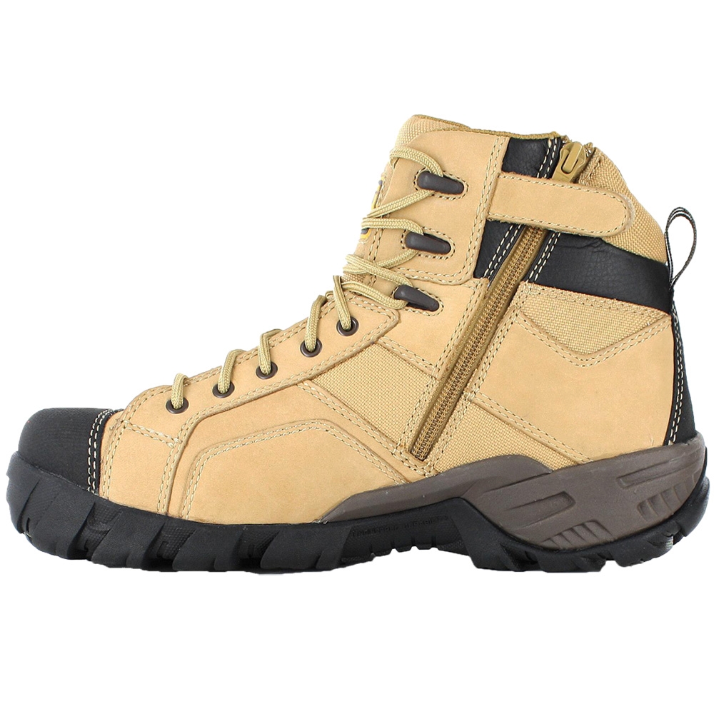 zipper steel toe work boots