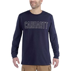 Carhartt Men's Long Sleeve T Shirts - Navy Blue