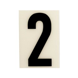 Sandleford White "2" 60x35mm Self Adhesive Numeral
