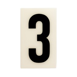 Sandleford White "3" 60x35mm Self Adhesive Numeral
