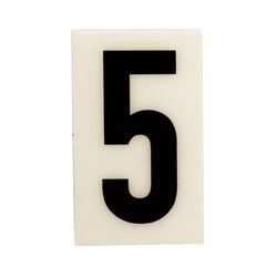 Sandleford 60x35mm White "5" Self Adhesive Numeral