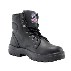 Steel Blue Argyle Steel Toe Lace Up Work Safety Boots - Black
