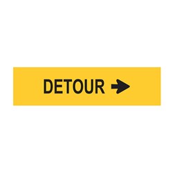 Detour Right Arrow 1200x300mm Multi-Message Sign TC231