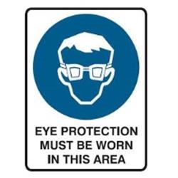 103MP 14M-LP Sign Eye Protection Must Be Worn Poly 300x225