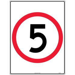 Traffic Sign 5kph Speed Limit Poly 600x450 TC409LP