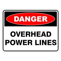 Danger Signs - Uniform Safety Signs _ Overhead Powerlines Poly 