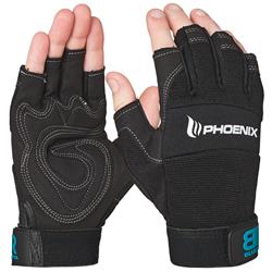 Blue Rapta Phoenix Fingerless Mechanic's Gloves 