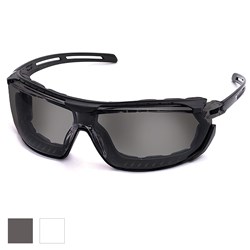 Safety Glasses - Blue Rapta Switch Sealed Safety Glasses - Black Frame Smoke Lens