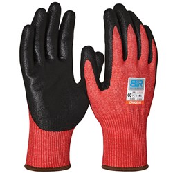 Blue Rapta 'CRUDE X5' Cut Resistant Flat Nitrile Palm Gloves BRX5CRU