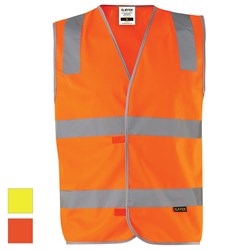 ELEVEN Workwear Day/Night Hi-Vis 'B' Taped Safety Vest