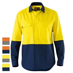 ELEVEN Workwear Evolution Hi-Vis L/S Drill Spliced Shirt