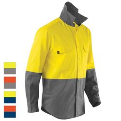 ELEVEN Workwear AeroCOOL Spliced Hi-Vis Feather Drill Shirt