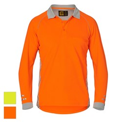 ELEVEN Workwear AEROCOOL Hi-Vis L/S Polo