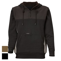 ELEVEN Workwear 1/4 Zip Contrast Panel Hoodie