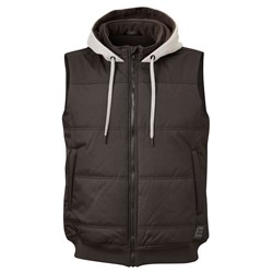 ELEVEN Workwear Quilted Vest with Fleece Hood