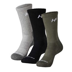 Hammer + Field® Workwear Branded Crew Work Socks - 3 Packs