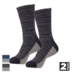 Hammer + Field® Small Crew Xtra Thick Work Socks - 2 Pack ( Black Marle)