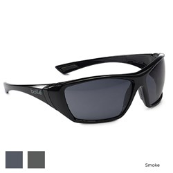 Safety Glasses - Bolle Safety Hustler Safety Glasses - Black Frame Smoke Lens
