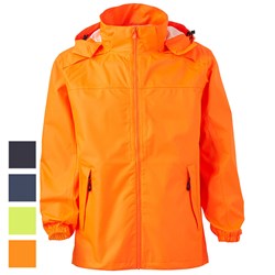 Kunparrka Rainwear Fold Away Unisex Rain Jacket - Hi VIS Orange