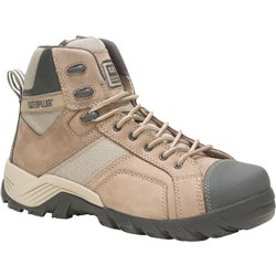 CAT® Footwear Argon Hi Zip Sided Steel Toe Safety Boots - Taupe