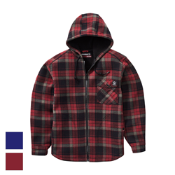 Wolverine Bucksaw Hooded Sherpa Jacket - Garnet Plaid