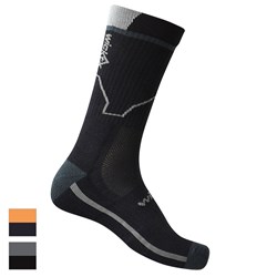 WickTX COOLMAX® Mid Length Reflective Work Socks - Black / Slate