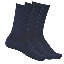 WickTX COOLMAX® Mid Length Crew Work Socks - 3 Packs (Navy/Dark Navy)
