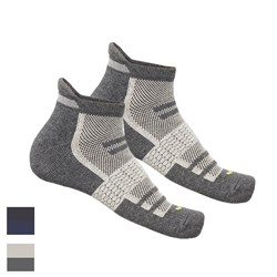 WickTX Moisture Wicking Ankle Socks  - 2 Packs ( Coal Marle/Light Grey)