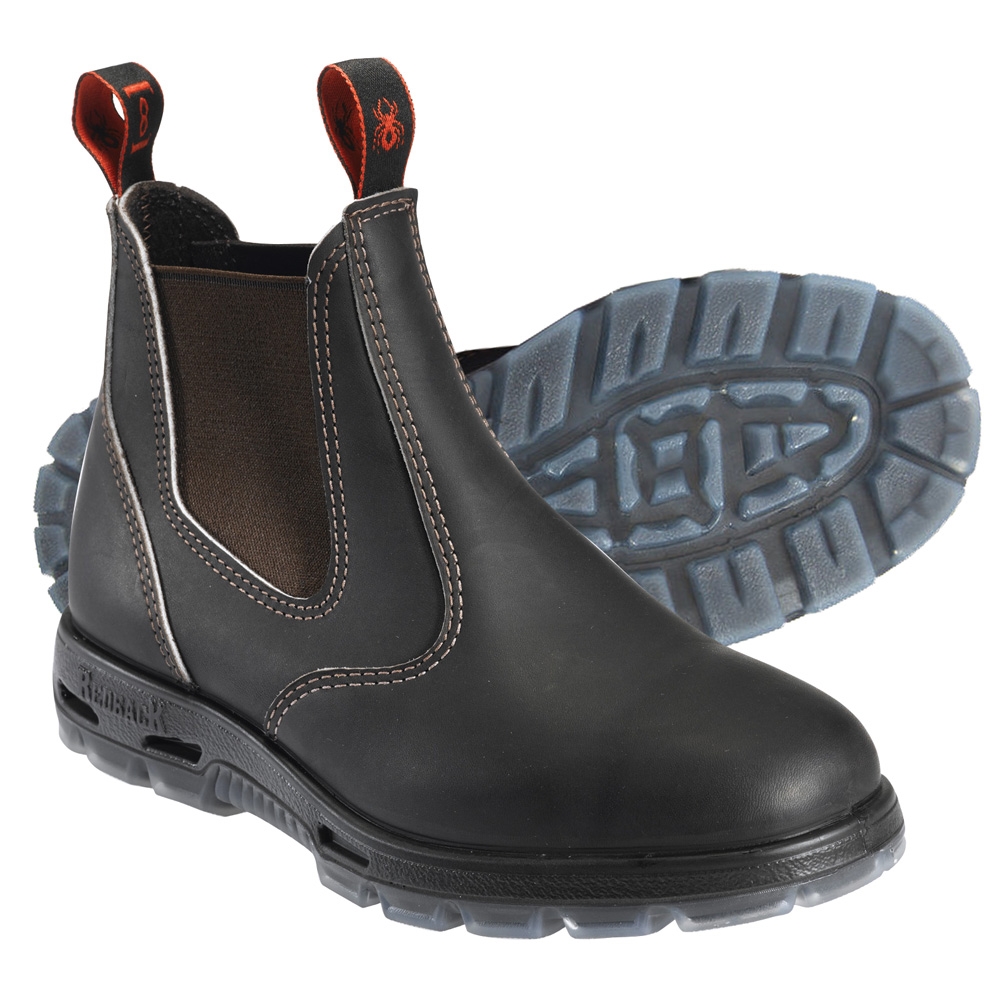 redback slip on steel toe boots