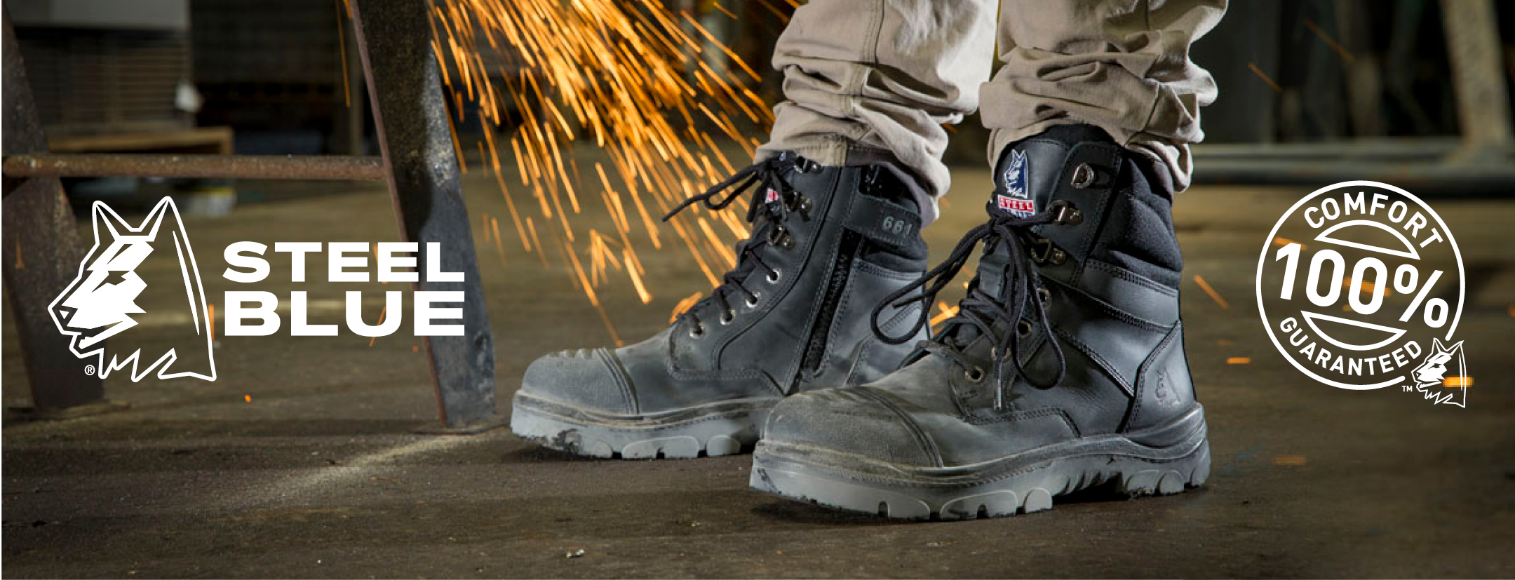 steel blue work boots bunnings