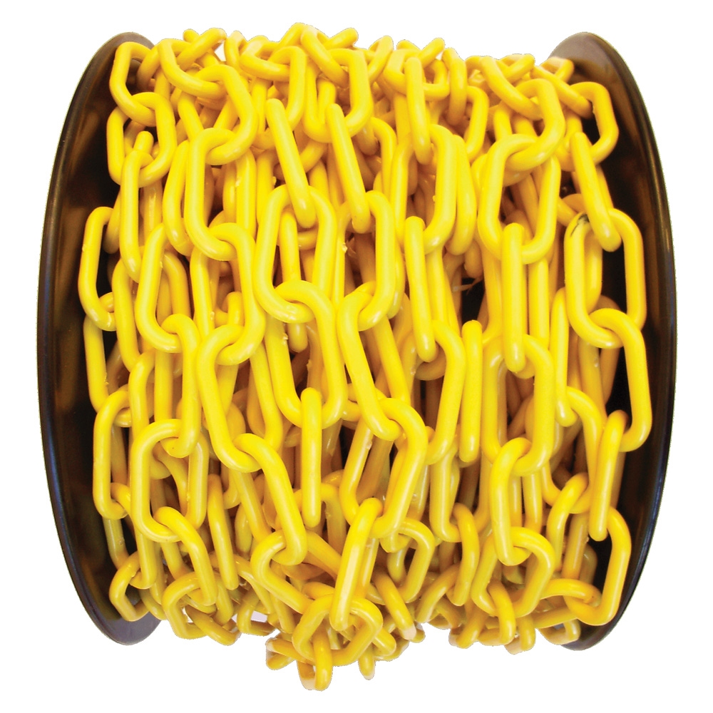 Yellow Plastic Chain 8mm (Sold per Metre)