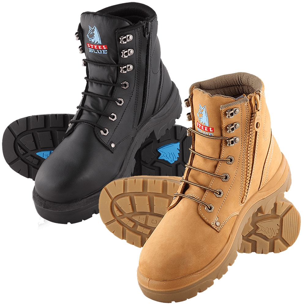 safety boots with side zip