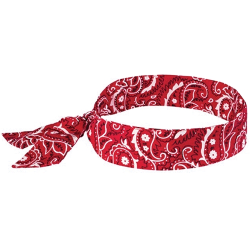 Ergodyne CHILL-ITS® 6700 Red Western Cooling Bandana (Tie)