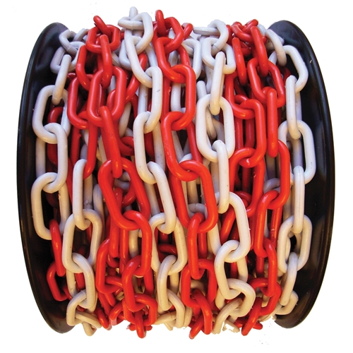 Red/White Plastic Chain 8mm (Sold per Metre)