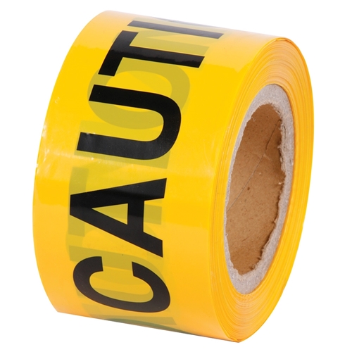 Yellow D/Sided 100m 'CAUTION' Barrier Tape