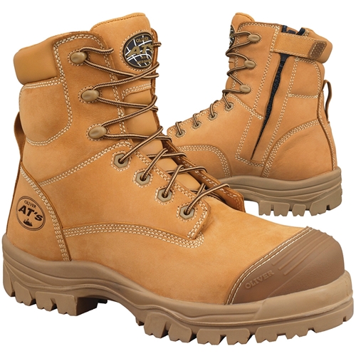 Oliver 150mm Wheat Zip Sided Safety Boots 45-632Z