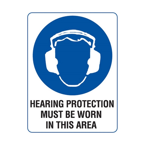 Hearing Protection Must Be Worn Metal Sign 300x225mm