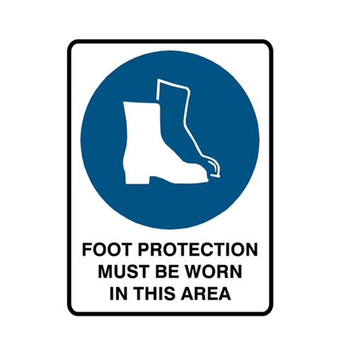 Safety Footwear Must Be Worn Poly Sign 300x225mm