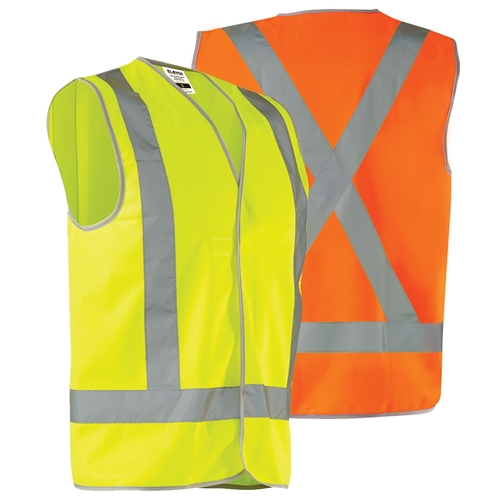 Orange Hi-Vis 'X' Taped Safety Vest