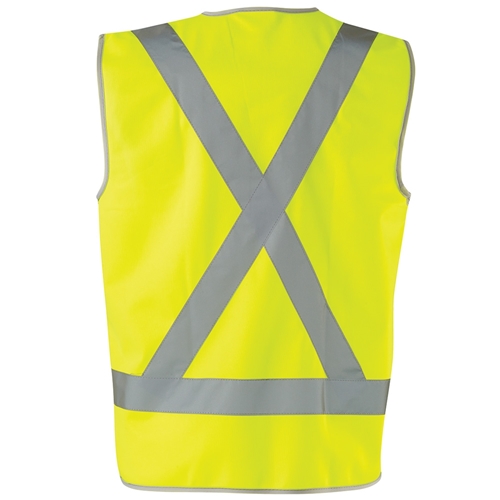 Yellow Hi-Vis 'X' Taped Safety Vest