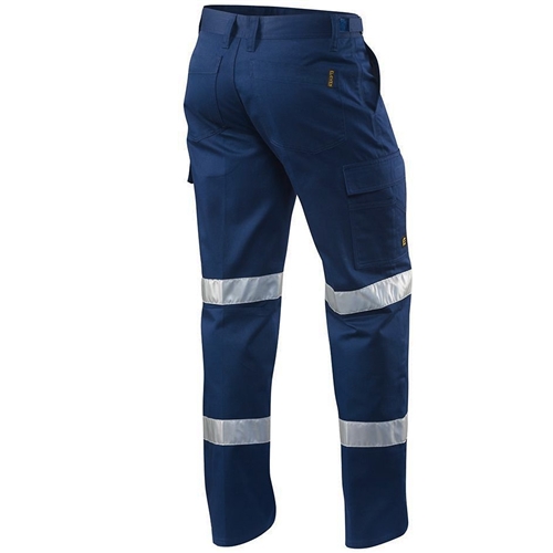 cargo work pants with reflective tape