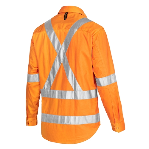 lightweight drill shirt with reflective tape