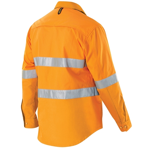 AEROCOOL Orange Hi-Vis Long Sleeve Shirt with Reflective tape