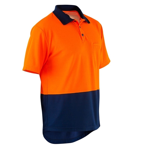 Orange hi vis work polo shirts