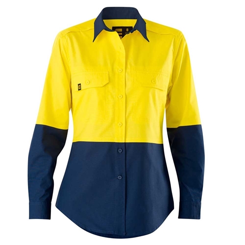 hi-vis spliced shirt long sleeve for ladies